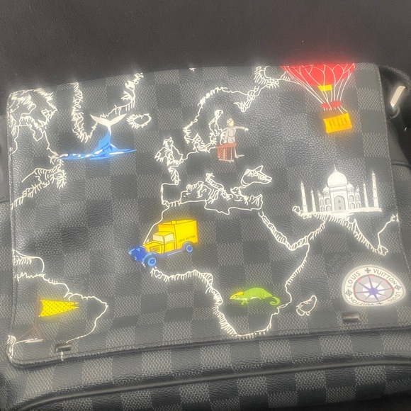 Louis Vuitton Black and Multicolor Messenger Bag - Picture 1 of 6